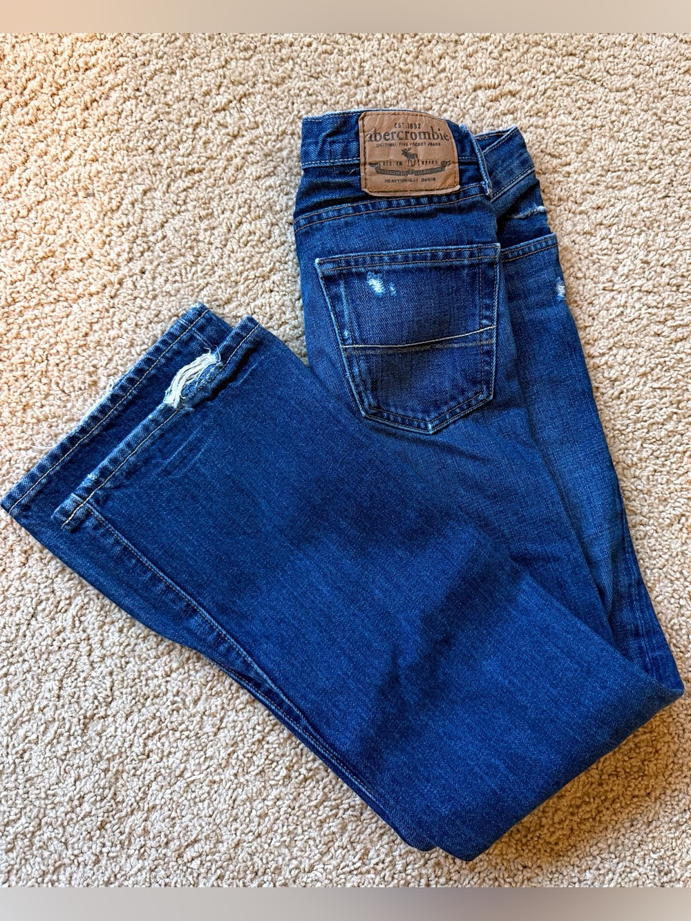 Abercrombie & Fitch boys Dark Blue Denim Jeans